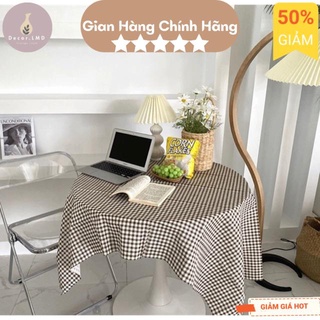 Khăn trải bàn kẻ caro tone trắng đen Hàn Quốc vintage,Khăn dã ngoại picnic, Phông Nền Chụp Ảnh Trang Trí Bàn Học