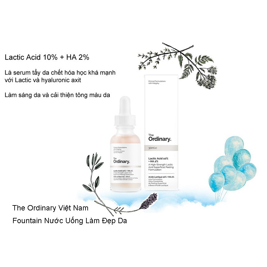 [AUTH] TINH CHẤT TẨY TẾ BÀO CHẾT THE ORDINARY LACTIC ACID 10% + HA ( 30ML ) | BigBuy360 - bigbuy360.vn