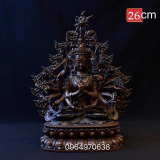 Tượng đồng tây tạng - chuẩn đề phật mẫu 26cm
