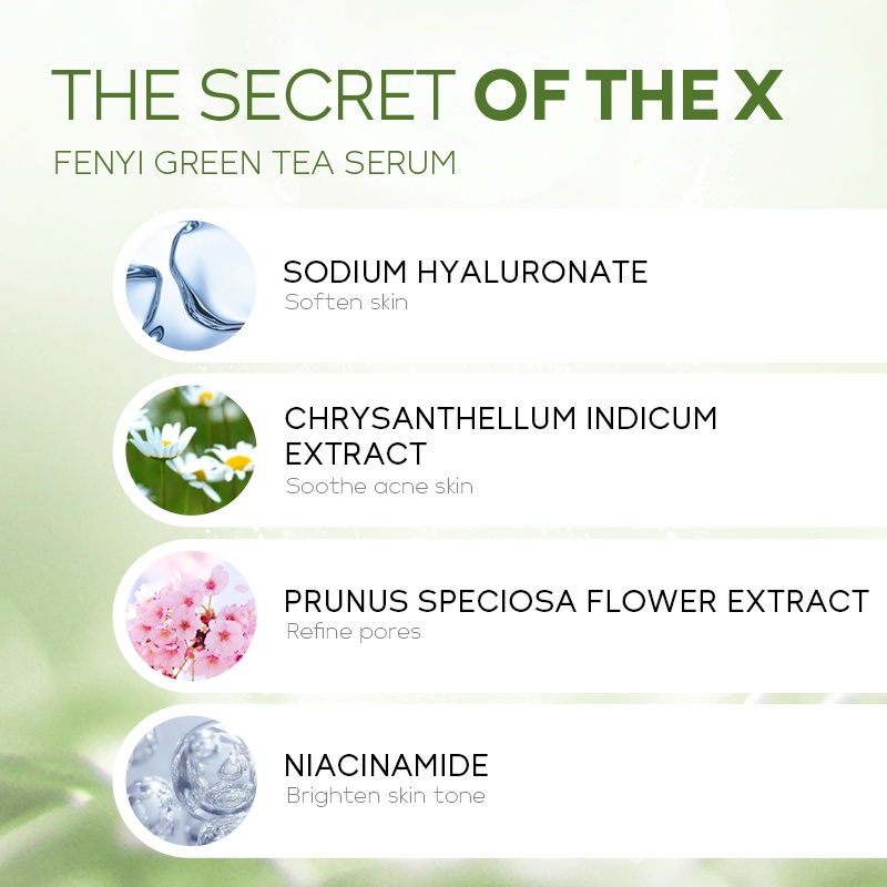 Bộ 2 sản phẩm Serum trà xanh Fenyi 17ml + Kem dưỡng da mặt 40g