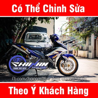 Tem Trùm Exciter 135 Xanh Trắng Gold Bet