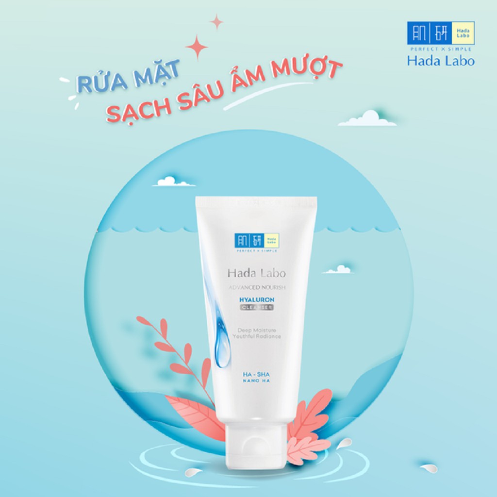 [HB Gift] Kem Rửa Mặt Dưỡng Ẩm Tối Ưu Hada Labo Advanced Nourish Cleanser 20g