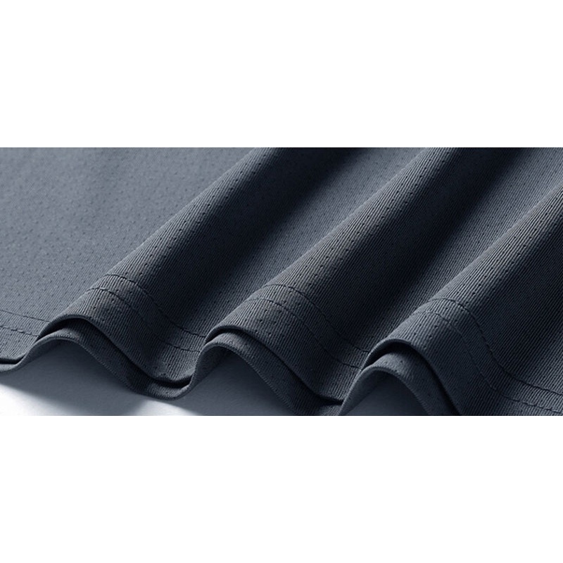 Áo Thun Tay Ngắn Cổ Chữ V Màu Sắc Đơn Giản Chất Liệu Lụa Lạnh Nhanh Khô Cho Nam Giới