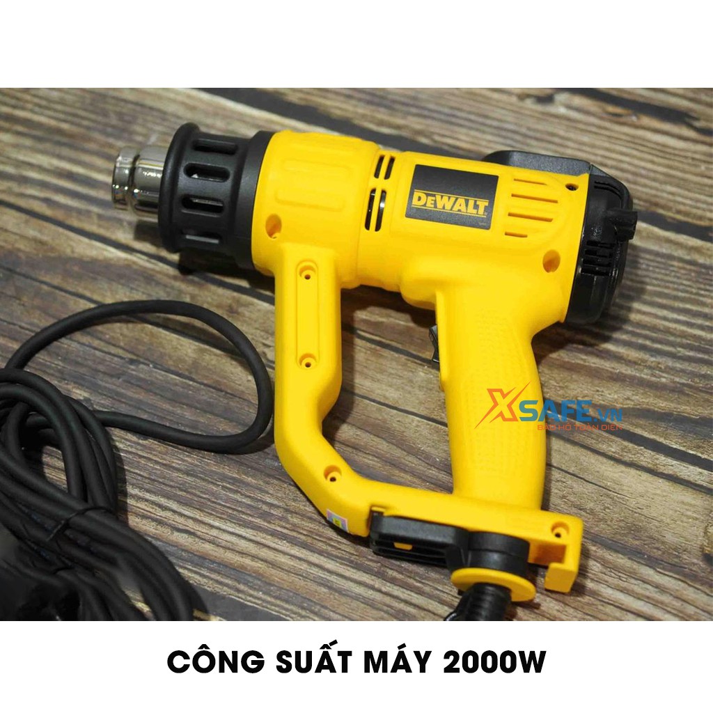 Máy khò nhiệt DEWALT D26414-B1 công suất 2000W Máy thổi hơi nóng cầm tay nhiệt độ hiển thị màn hình LCD, gọn nhẹ - XSAFE