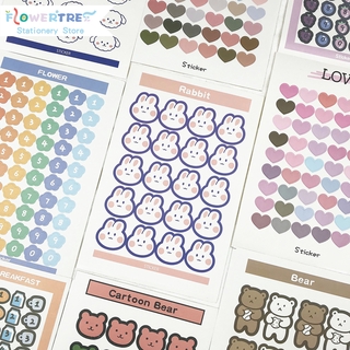 Flowertree Sticker Miếng dán đáng yêu trang trí sổ lưu niệm