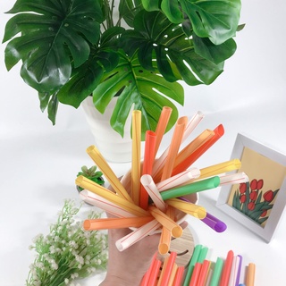 Ống hút trà sữa trân châu, thạch, topping các loại - Ống hút nhựa to, phi 12 nhiều màu sắc giá rẻ dùng 1 lần