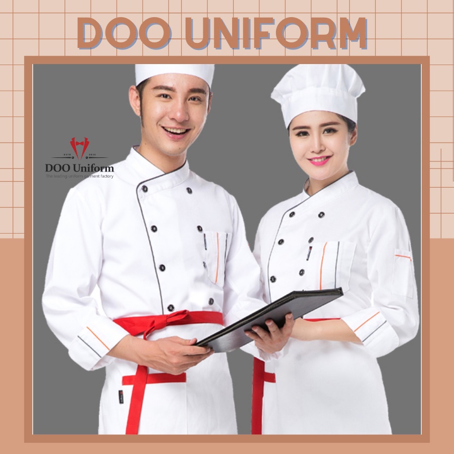 [DOO UNIFORM] Quần áo đầu bếp chất vải cao cấp