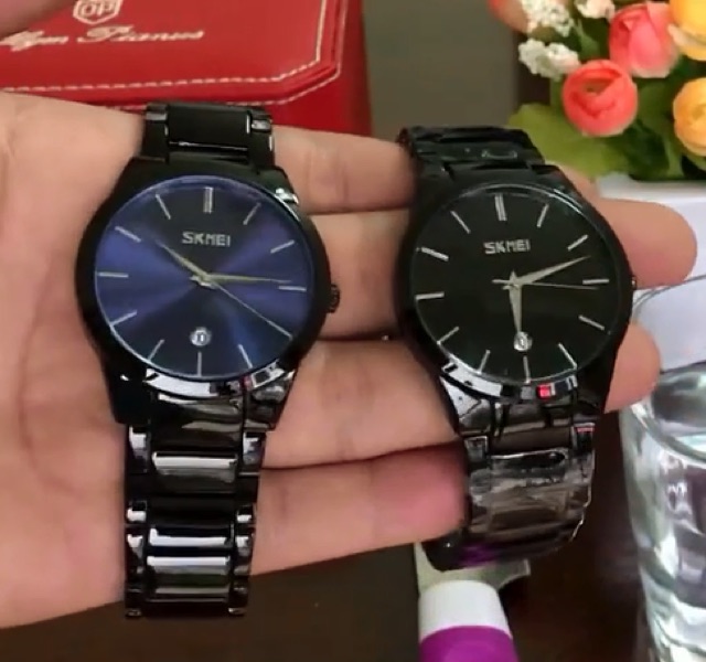 Đồng hồ nam SKMEI mắt sói 9140 khung thép đen lịch lãm sang trọng mẫu hot 2018