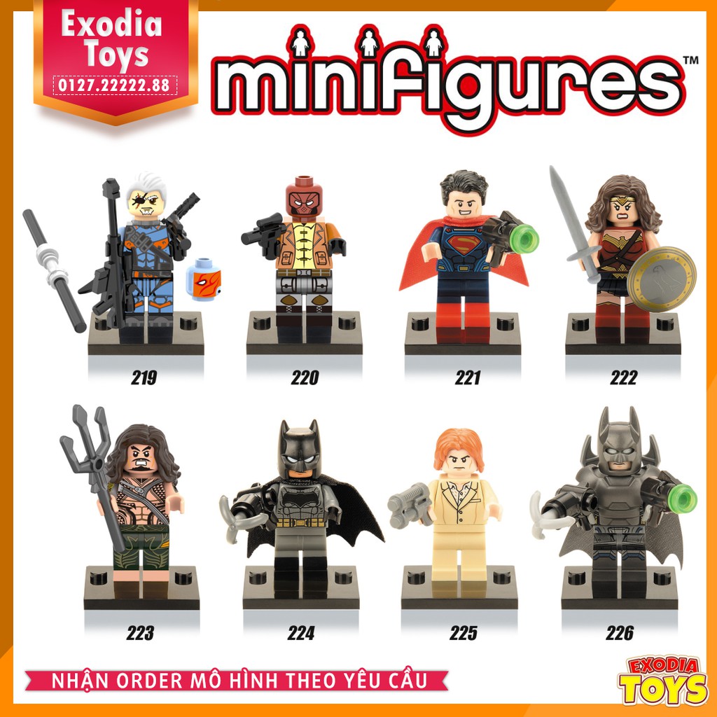 Xếp hình minifigure nhân vật siêu anh hùng vũ trụ DC Comics - Đồ Chơi Lắp Ghép Sáng Tạo - X0108