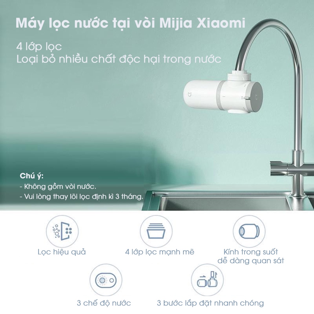 Máy lọc nước tại vòi Mijia Xiaomi MUL11 Lọc chất độc một cách hiệu quả
