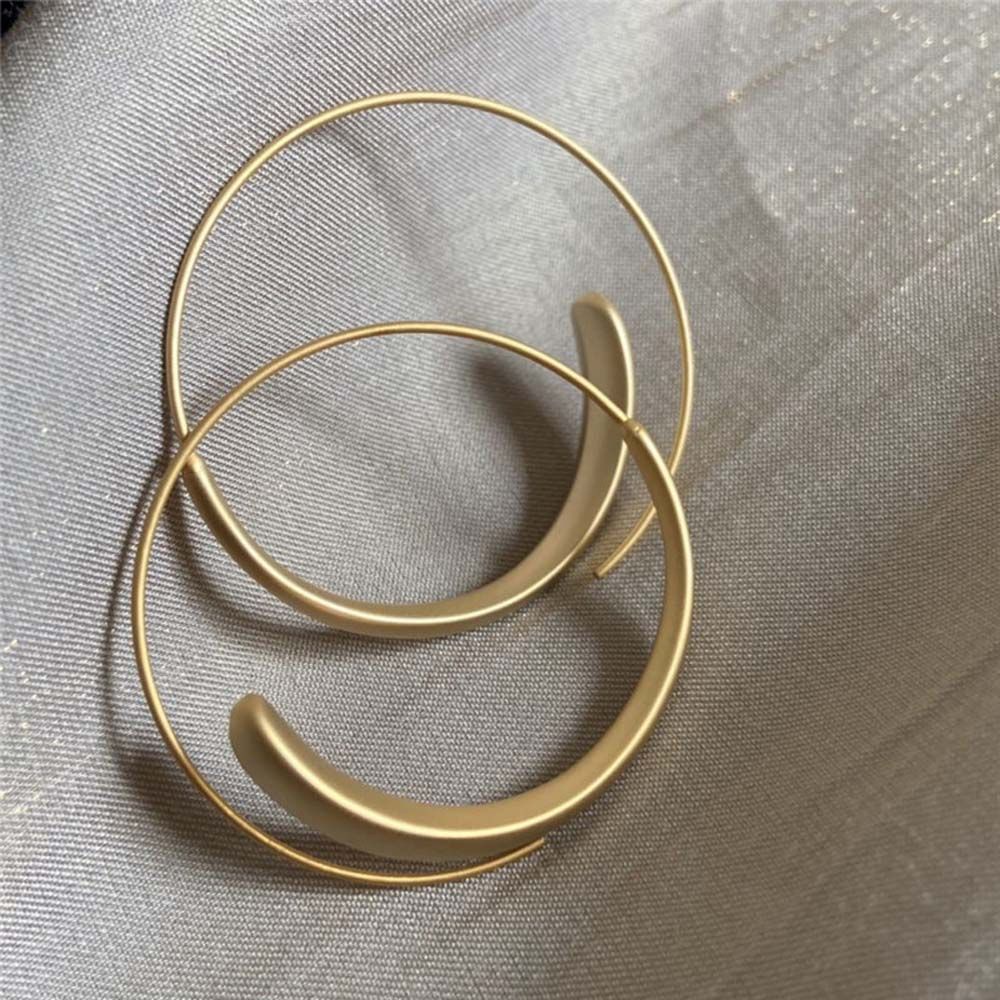 Bông tai hình chữ C bằng hợp kim 2LIFE phong cách Hàn Quốc cho nữ