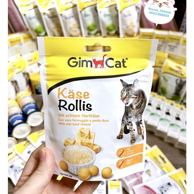 Viên Phomai Gimcat Kase Rollis bổ sung dinh dưỡng, giảm stress cho mèo