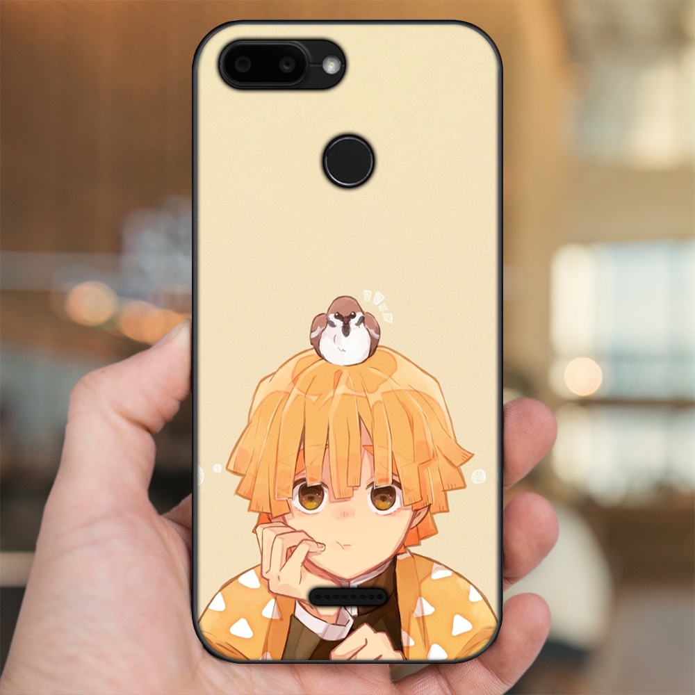 Ốp lưng Xiaomi Redmi 6 viền đen in hình Zenitsu Kimetsu no Yaiba