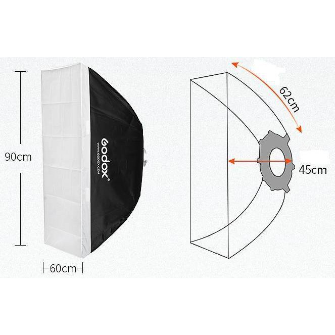 [Mã 273ELHA100K0 hoàn 7% đơn 500K] Softbox Godox 60x90cm