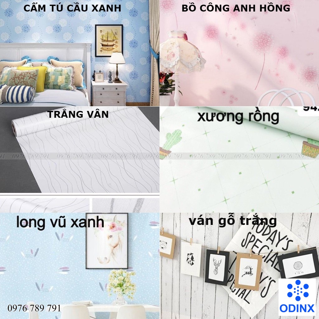 Giấy dán tường có keo sẵn nhiều mẫu bán theo cuộn 10 mét cho phòng ngủ đẹp