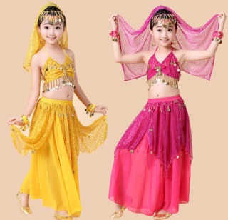 Đồ múa bé gái yếm váy dài