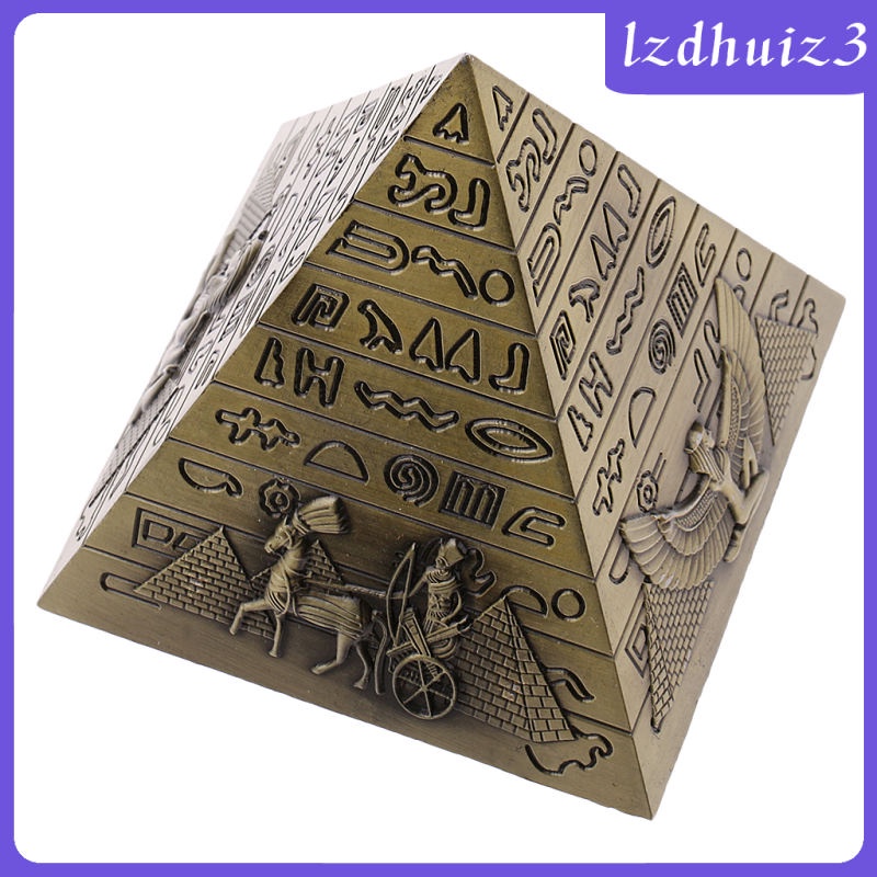 Mô hình kim tự tháp Ai Cập bằng kim loại dùng trang trí bàn làm việc