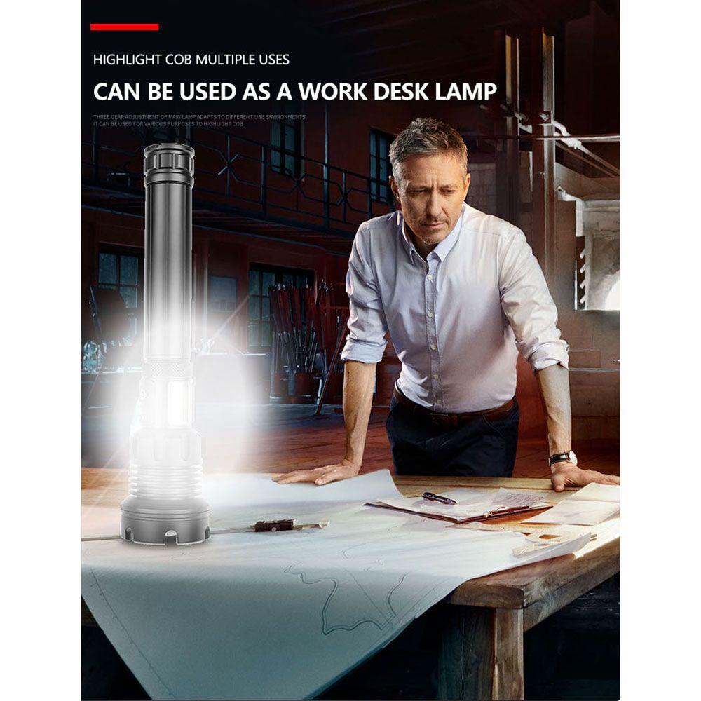 Đèn Pin LED Siêu Sáng Có Thể Sạc Lại Xhp160 + Cob