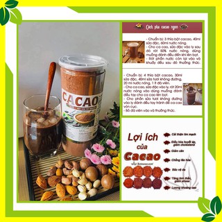 Bột ca cao ☕ hộp 500g ☕ ca cao nguyên chất 100% từ đắc lắc, không chất bảo quản☕