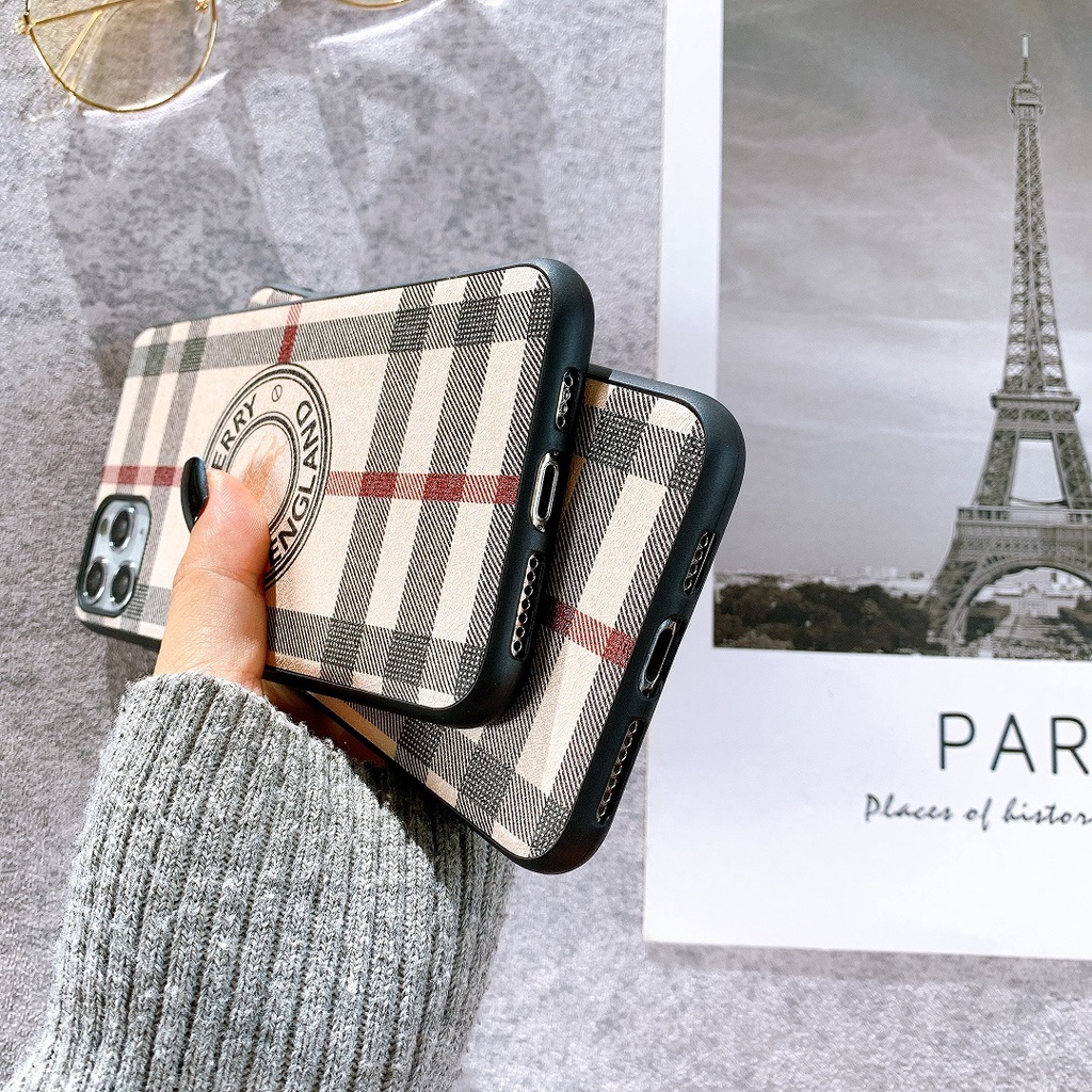 Ốp Lưng Da IMD Họa Tiết BURBERRY - U019