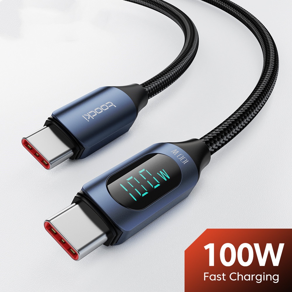 Dây Cáp Sạc Nhanh 100W USB Type C Sang Type C 66W Có Màn Hình LED Hiển Thị