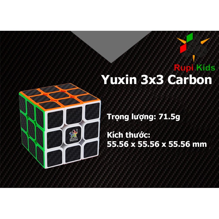 Đồ chơi trí tuệ Khối Rubik 3x3 Carbon MoYu MeiLong - Đồ Chơi Rubic Cacbon 2 Tầng 3x3x3