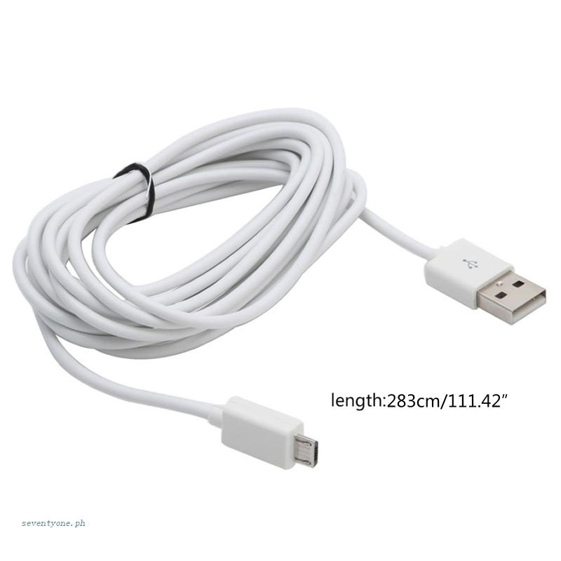 Dây Cáp Sạc Tay Cầm Điều Khiển Chơi Game PS4 Micro USB 2005 283cm