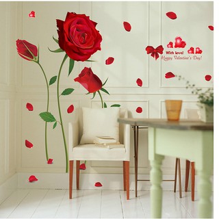 Decal Cây Hoa Hồng To