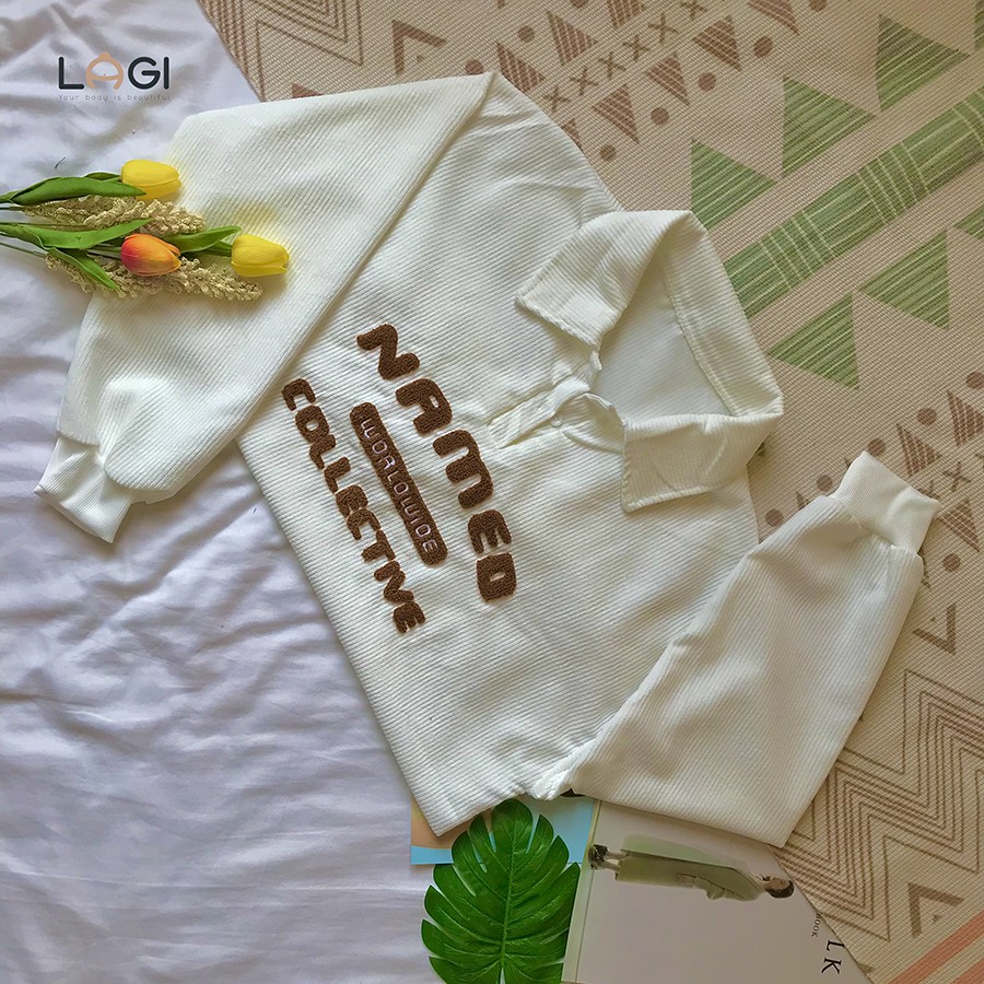 Áo Sweater thêu chữ nổi, Áo hoodie form rộng unisex - BIGSIZE từ 50KG đến 95KG - LAGI BIGSIZE | BigBuy360 - bigbuy360.vn