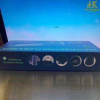 Đèn Pin 11 Chức Năng Có Còi Hú Multi-Function Flashlight Full Box