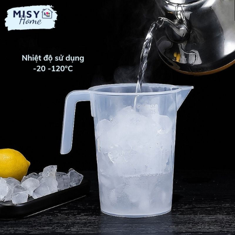 [Hàng dày] Ly cốc ca đong ml 50 100 250 500ml 1, 2, 5 lít định lượng có chia vạch nhựa 1000ml 2000ml 5000ml Misy Home