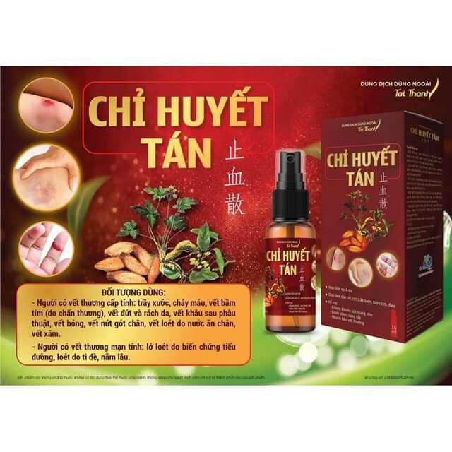 Dung Dịch Xịt Vết Thương Chỉ Huyết Tán