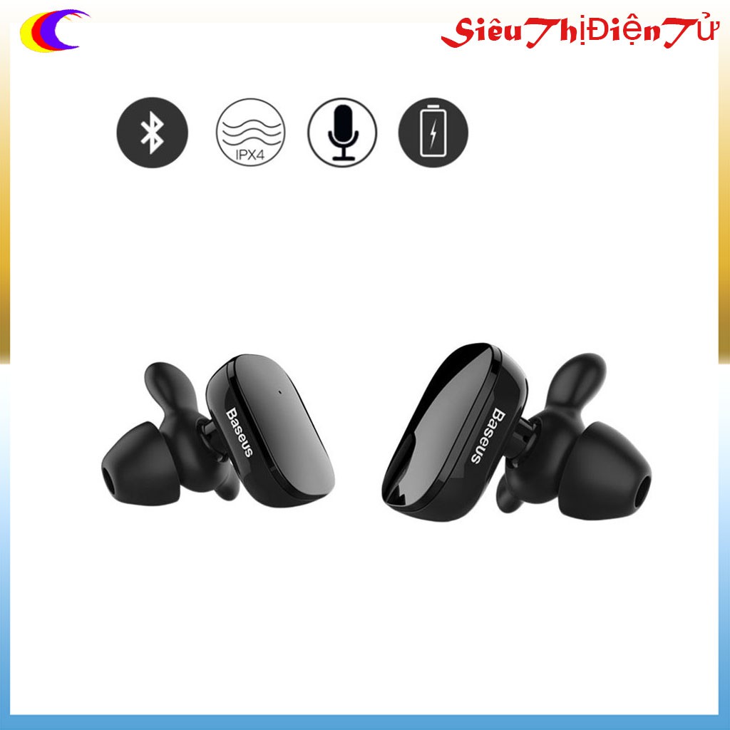 TAI NGHE BASEUS W02 hay TAI NGHE BLUETOOTH KÈM ĐỐC SẠC- TAI NGHE CHÍNH HÃNG KHÔNG DÂY TAI NGHE CHỐNG ỒN HIỆU QUẢ