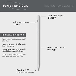 Bút cảm ứng tunie pencil cho ipad, iphone, android (đã sử dụng)
