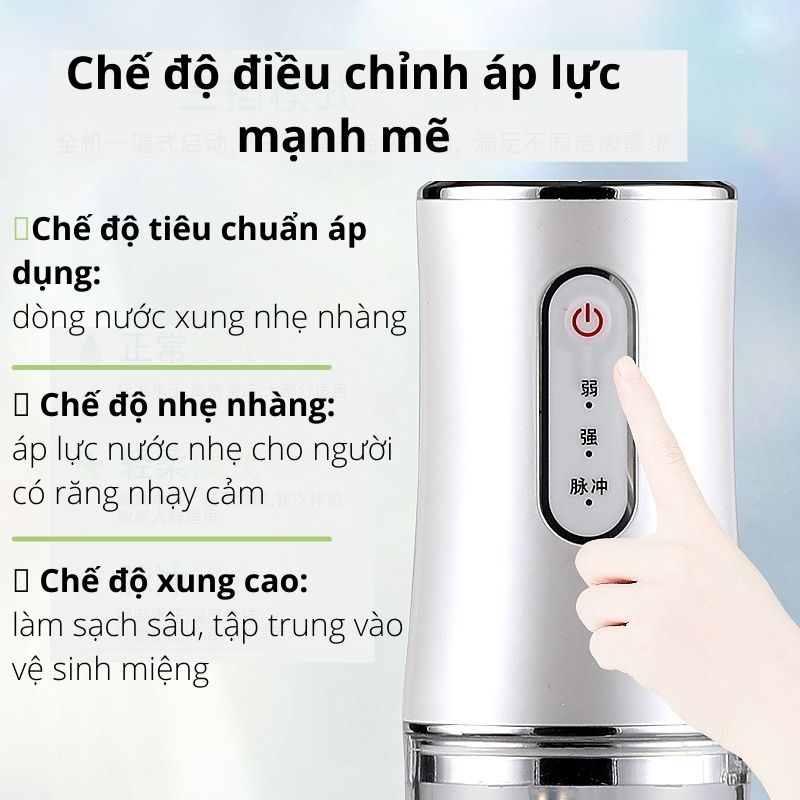 Máy tăm nước thế hệ mới 2021[Sả Kho 3 Ngày]dụng cụ xịt vệ sinh răng miệng gia đình cầm tay, làm sạch răng miệng - Baihee