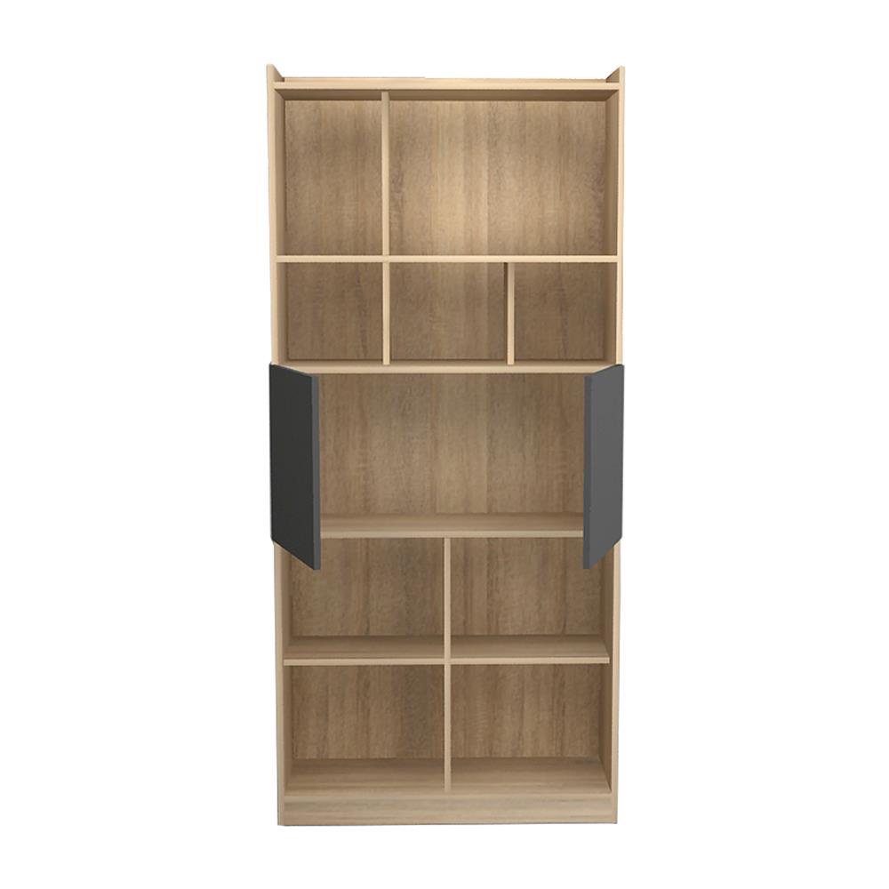 HomeBase ME LIVING Tủ cao bằng gỗ ép Thái Lan SUPRA W82XD30XH180cm màu gỗ sồi tối