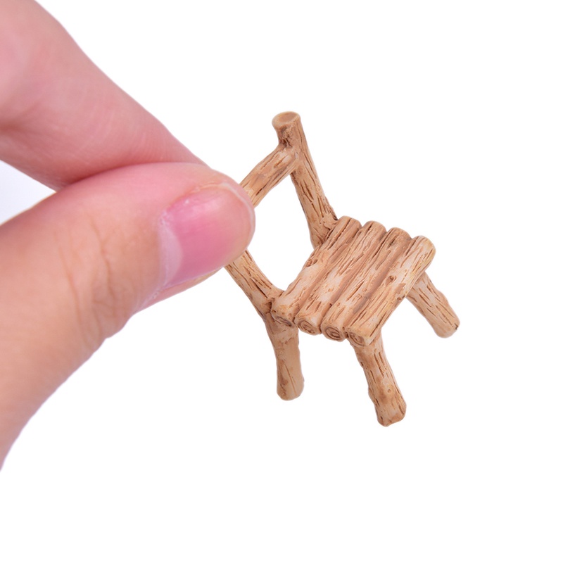 Mô Hình Ghế Nhựa mini Trang Trí Sân Vườn