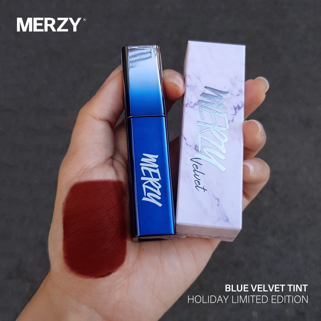 SON MERZY / SON MERZY VỎ XANH / SON KEM MERZY BLUE Velvet tint version 3