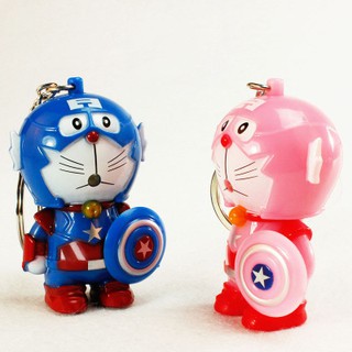 MÓC KHÓA DORAEMON MÀU HỒNG CÓ LED