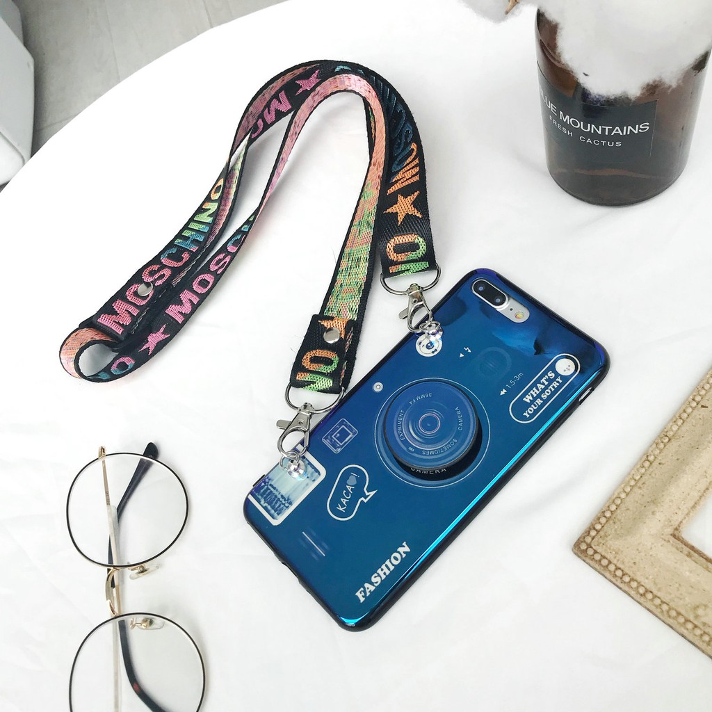 Ốp điện thoại hình máy ảnh cho Samsung A71 A6 A8 A9 A10 A20 A30 2018 S7 edge S8 S9 S10 S20 Plus S10e Note 8 10 Lite