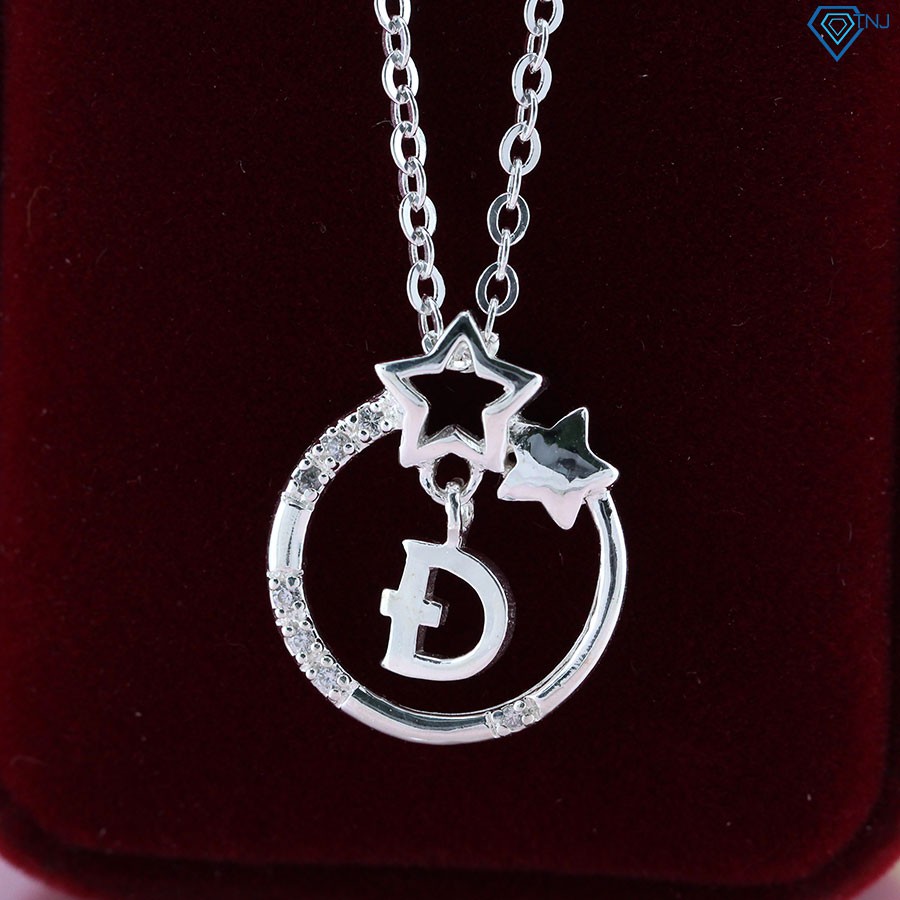 Dây chuyền bạc nữ mặt trăng sao chữ Đ DCN0286 Trang Sức TNJ