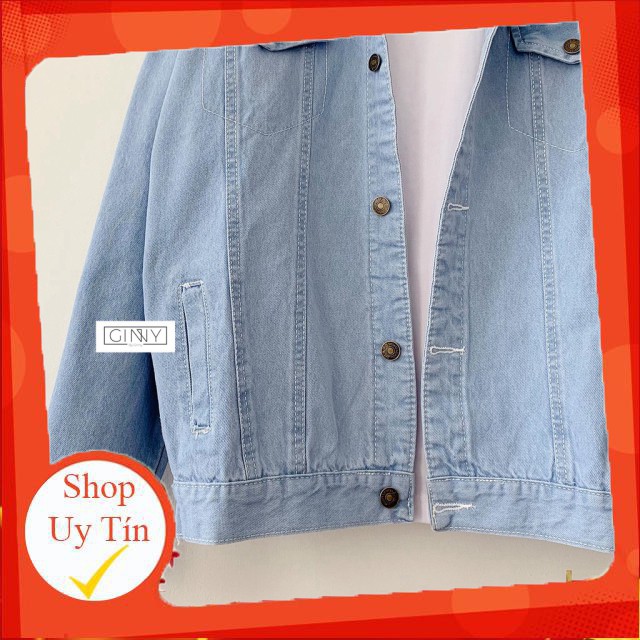 Áo Khoác Chống Nắng Jean Basic Unisex Nam Nữ | Form Bigsize Thoải Mái | Chất Dày Dặn | Có Túi Trong