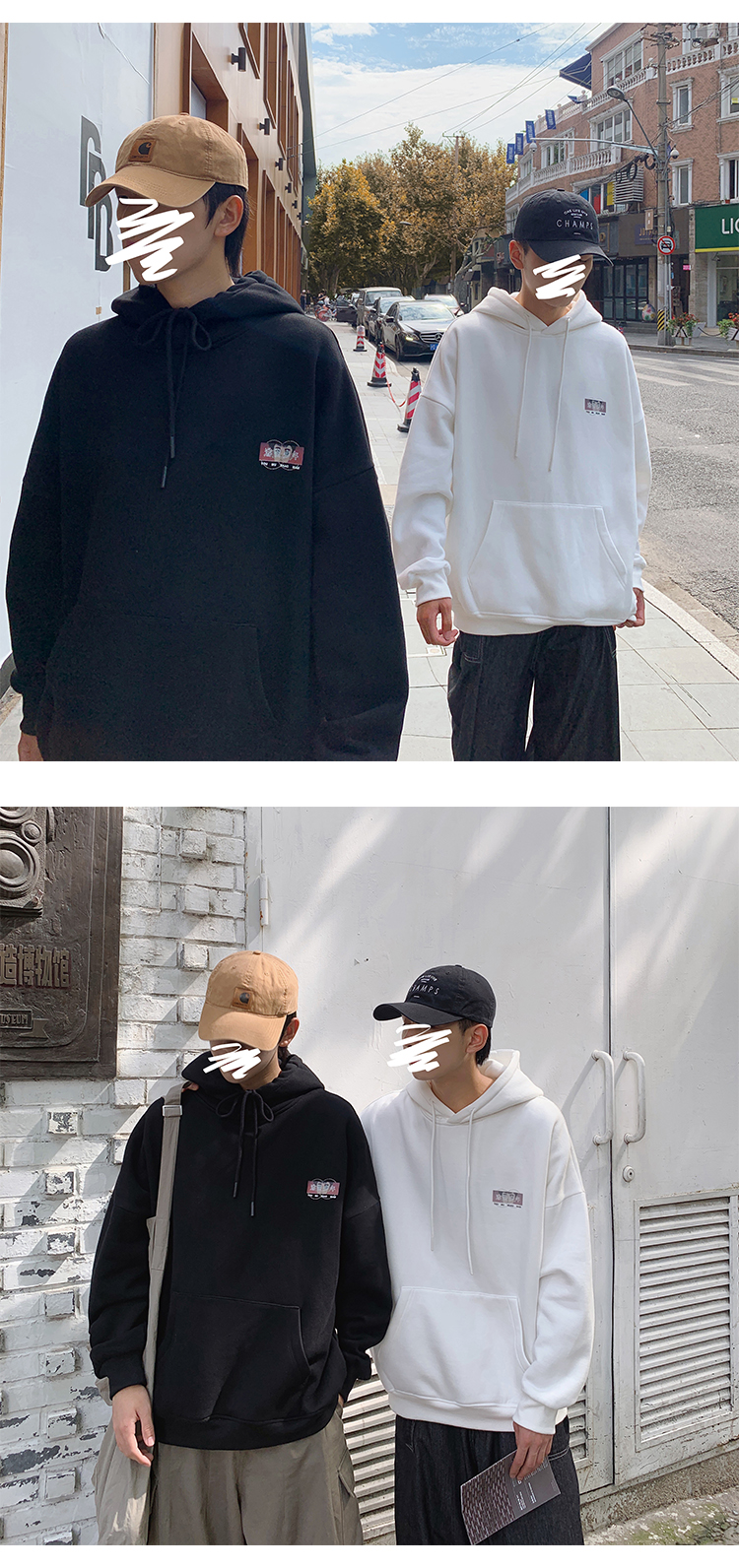 Áo Hoodie Dáng Rộng Thiết Kế Giản Dị Dành Cho Cặp Đôi | BigBuy360 - bigbuy360.vn