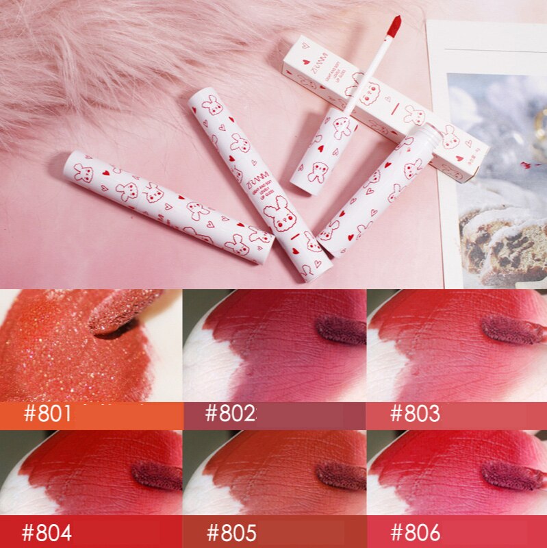 Son kem WANKA phối vỏ in hình thỏ dễ thương màu sắc lâu trôi hợp thời trang | BigBuy360 - bigbuy360.vn