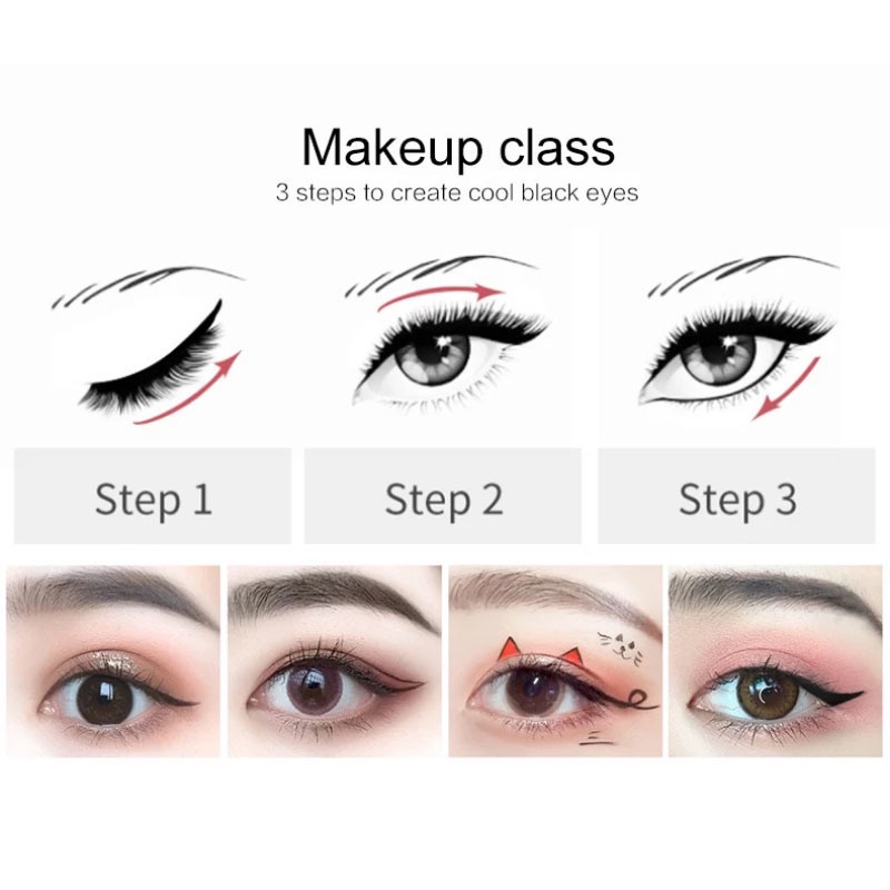 Bút Kẻ Mắt Dạng Lỏng Màu Đen Nhanh Khô Chống Thấm Nước Lâu Trôi Không Phai Màu Thích Hợp Cho Người Mới Bắt Đầu