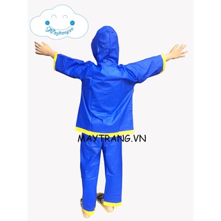 ÁO MƯA BỘ EM BÉ - PVC - HỒNG PHẤN