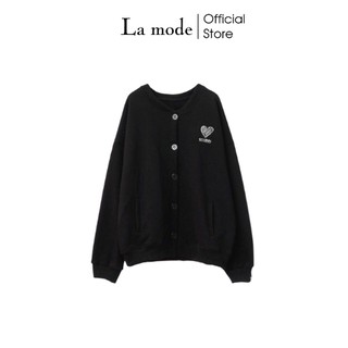 Áo Khoác Nỉ Bông Cardigan Nam Nữ Unisex Tim Chữ Hàn - La mode