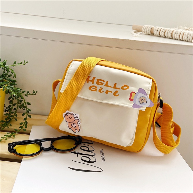 Túi Đeo Vai Bằng Vải Canvas Thiết Kế Nhỏ Gọn Dễ Thương Phong Cách Nhật Bản Dành Cho Nữ