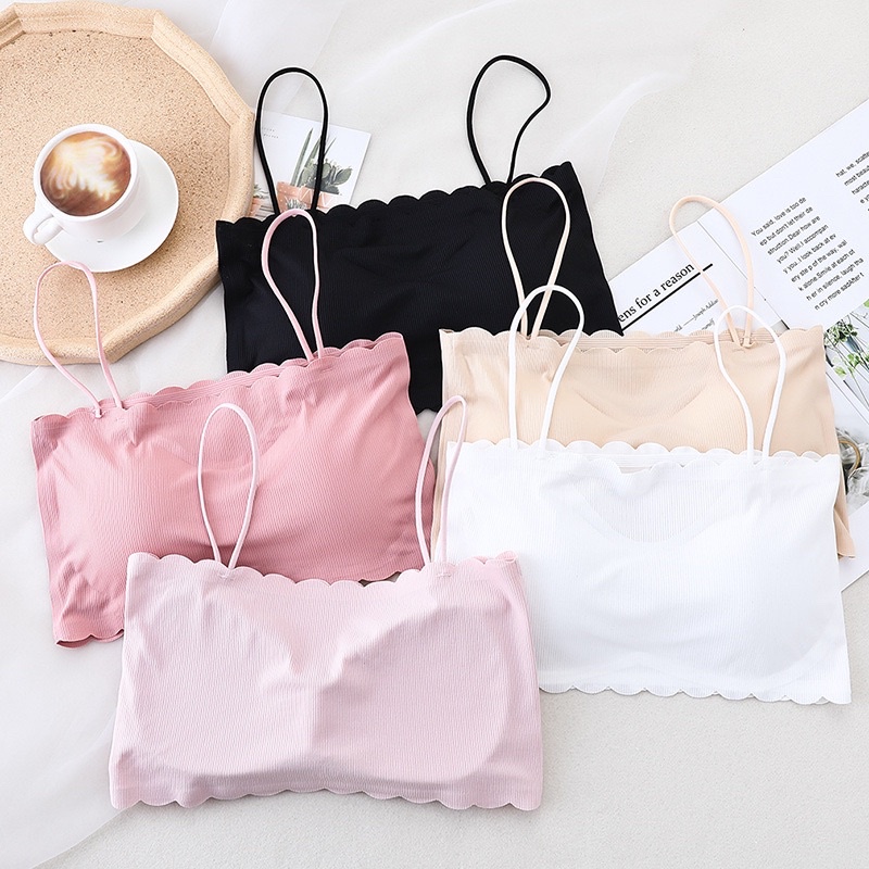 Áo Bra  Su Tăm Viền Sóng Trẻ Trung 2 Dây Siêu Hót 235