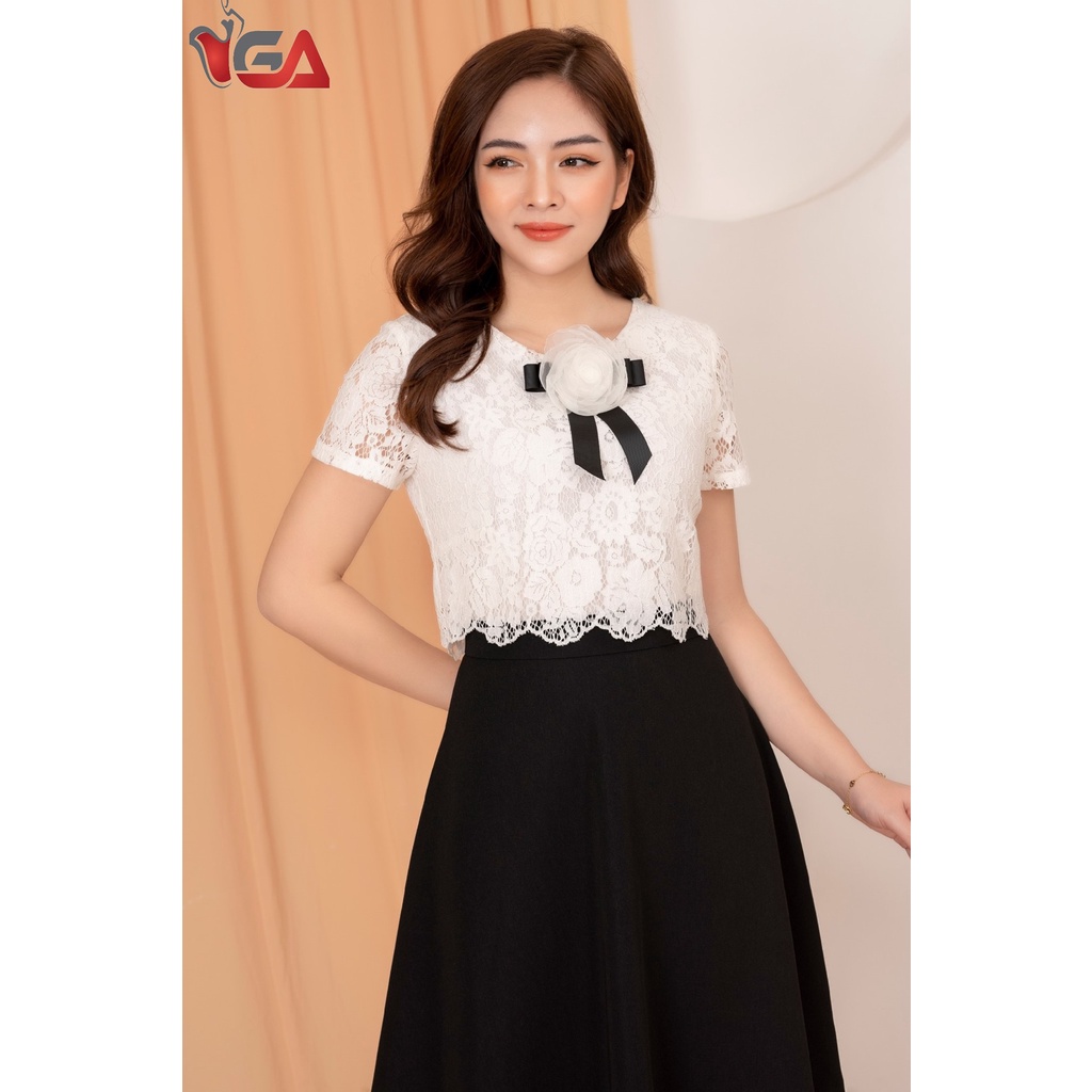 Váy xòe thân phối ren- 62028